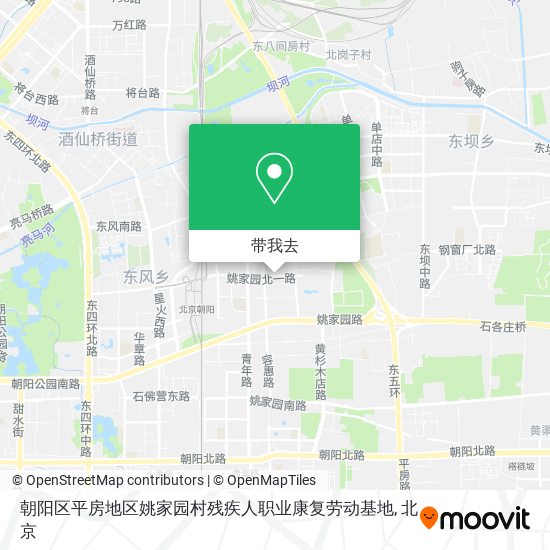 朝阳区平房地区姚家园村残疾人职业康复劳动基地地图