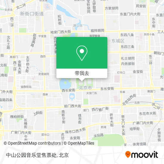 中山公园音乐堂售票处地图