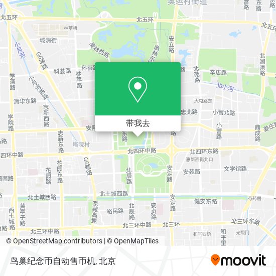 鸟巢纪念币自动售币机地图