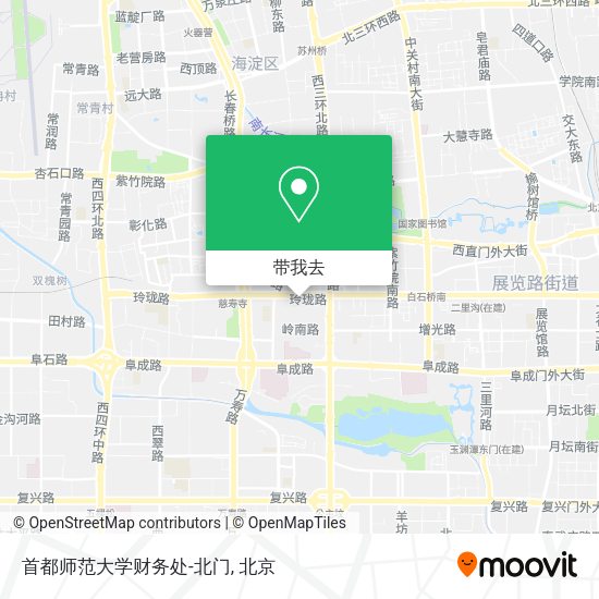 首都师范大学财务处-北门地图