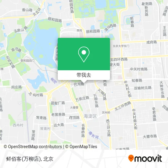 鲜佰客(万柳店)地图