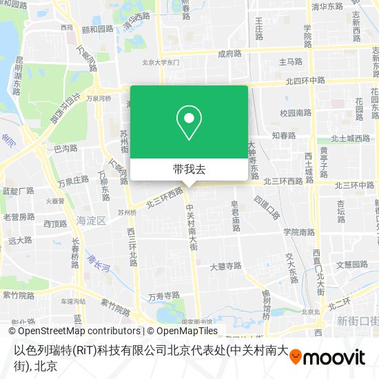 以色列瑞特(RiT)科技有限公司北京代表处(中关村南大街)地图