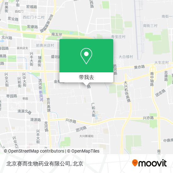北京赛而生物药业有限公司地图