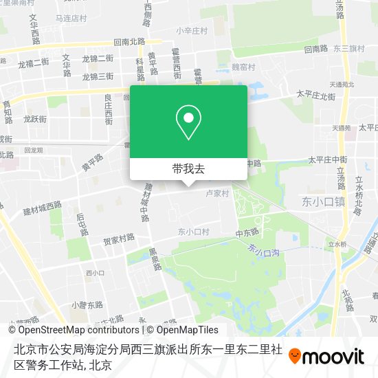 北京市公安局海淀分局西三旗派出所东一里东二里社区警务工作站地图