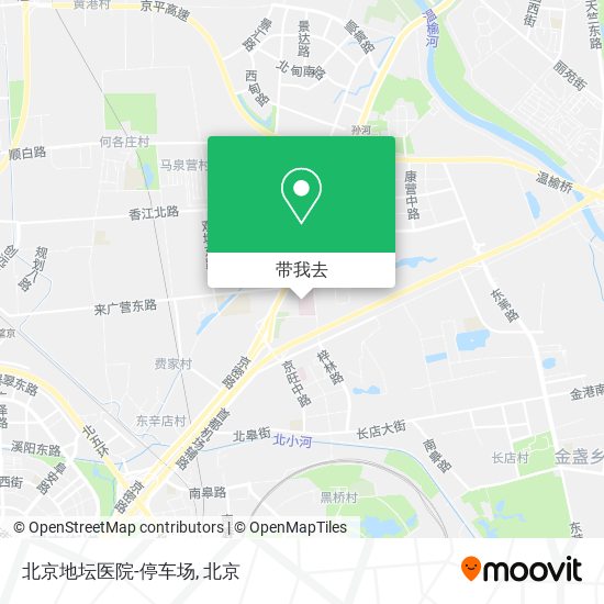 北京地坛医院-停车场地图
