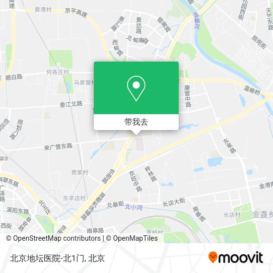 北京地坛医院-北1门地图