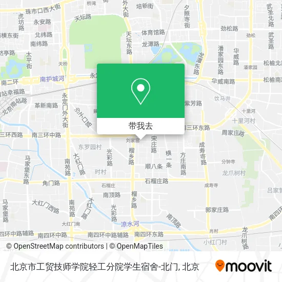 北京市工贸技师学院轻工分院学生宿舍-北门地图