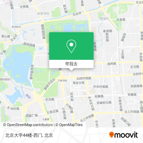 北京大学44楼-西门地图