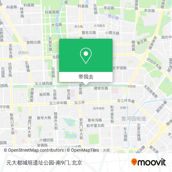 元大都城垣遗址公园-南9门地图