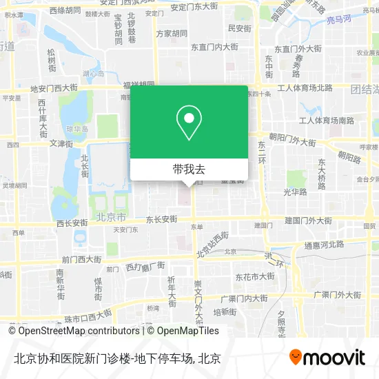 北京协和医院新门诊楼-地下停车场地图