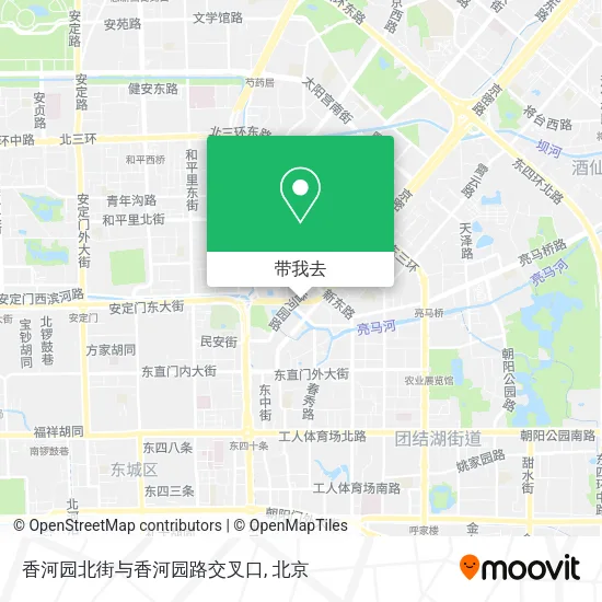 香河园北街与香河园路交叉口地图