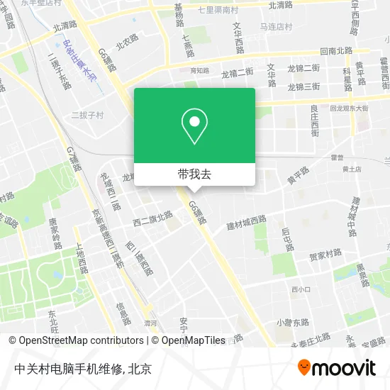 中关村电脑手机维修地图