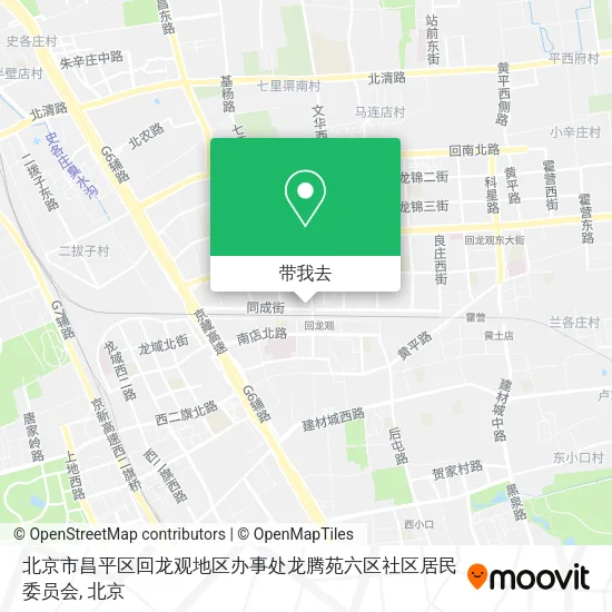 北京市昌平区回龙观地区办事处龙腾苑六区社区居民委员会地图