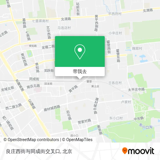 良庄西街与同成街交叉口地图