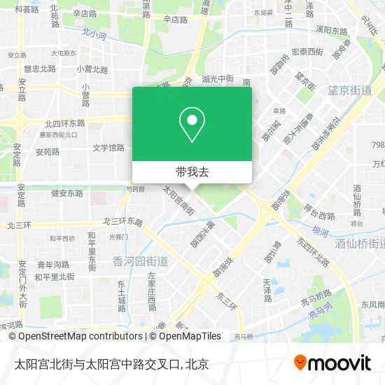 太阳宫北街与太阳宫中路交叉口地图