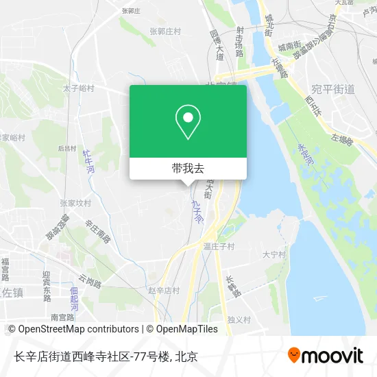 长辛店街道西峰寺社区-77号楼地图