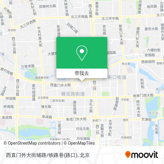 西直门外大街辅路/铁路巷(路口)地图