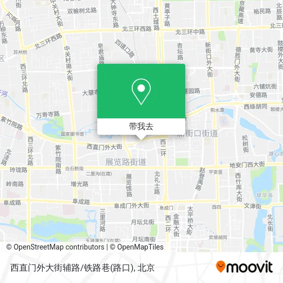 西直门外大街辅路/铁路巷(路口)地图
