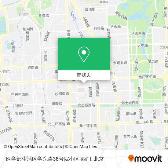 医学部生活区学院路38号院小区-西门地图