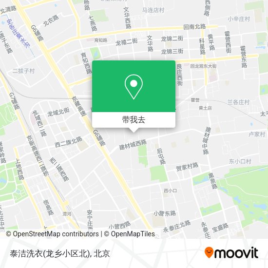 泰洁洗衣(龙乡小区北)地图