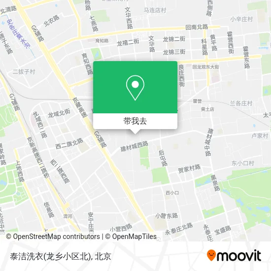 泰洁洗衣(龙乡小区北)地图