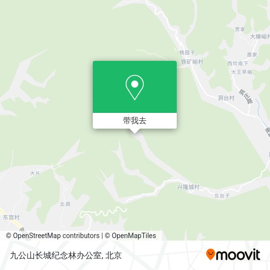 九公山长城纪念林办公室地图