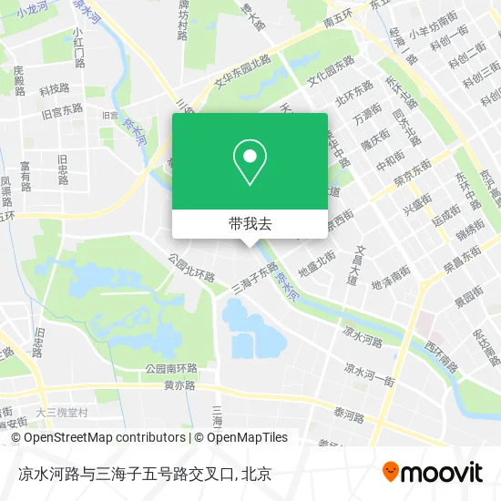 凉水河路与三海子五号路交叉口地图