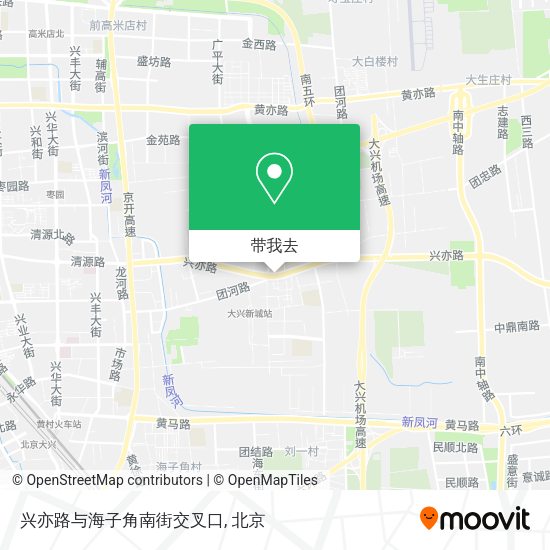 兴亦路与海子角南街交叉口地图