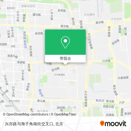 兴亦路与海子角南街交叉口地图