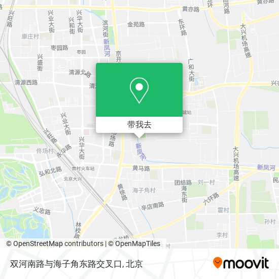 双河南路与海子角东路交叉口地图