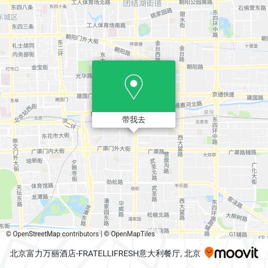 北京富力万丽酒店-FRATELLIFRESH意大利餐厅地图