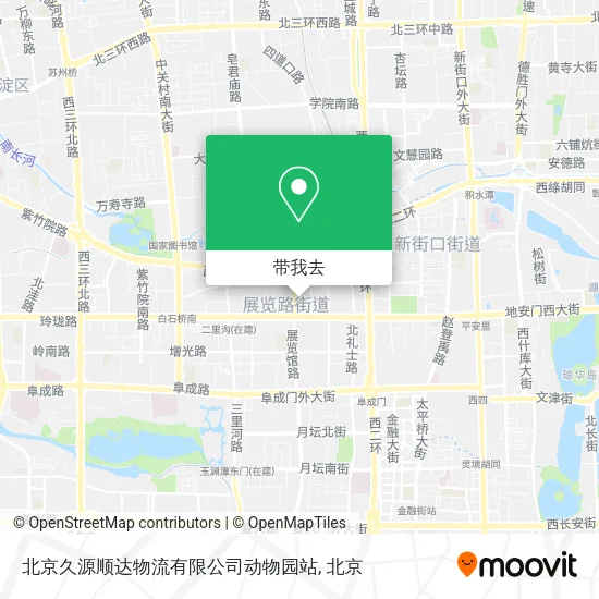 北京久源顺达物流有限公司动物园站地图