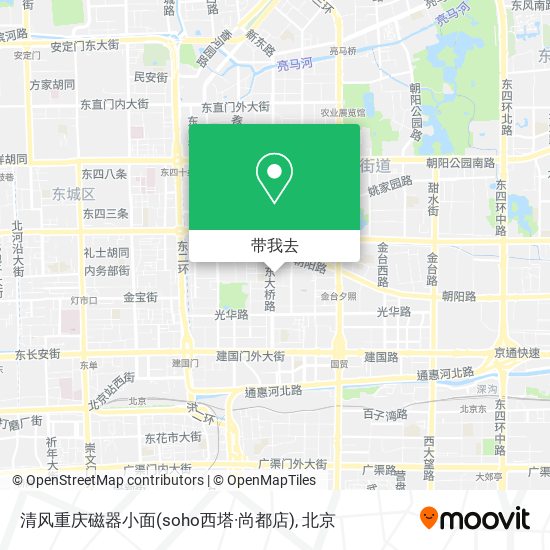 清风重庆磁器小面(soho西塔·尚都店)地图