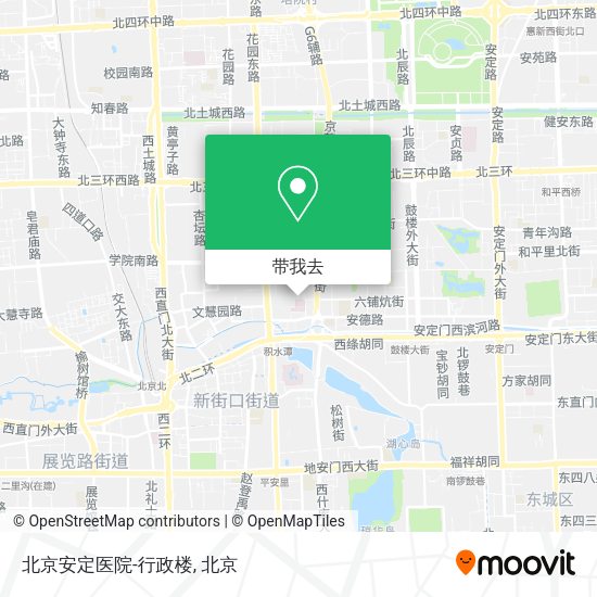 北京安定医院-行政楼地图