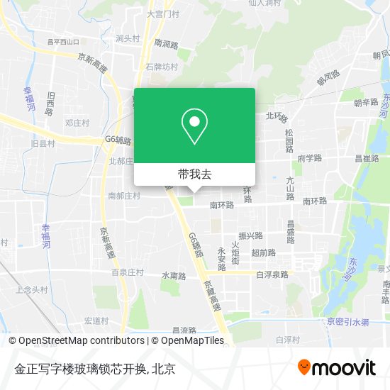 金正写字楼玻璃锁芯开换地图