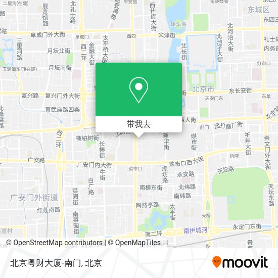北京粤财大厦-南门地图