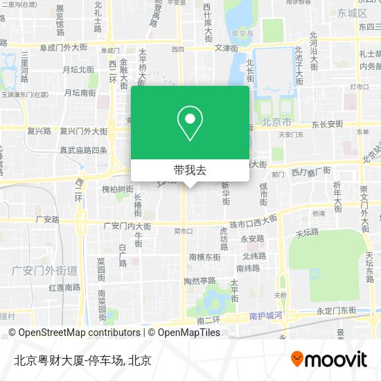 北京粤财大厦-停车场地图