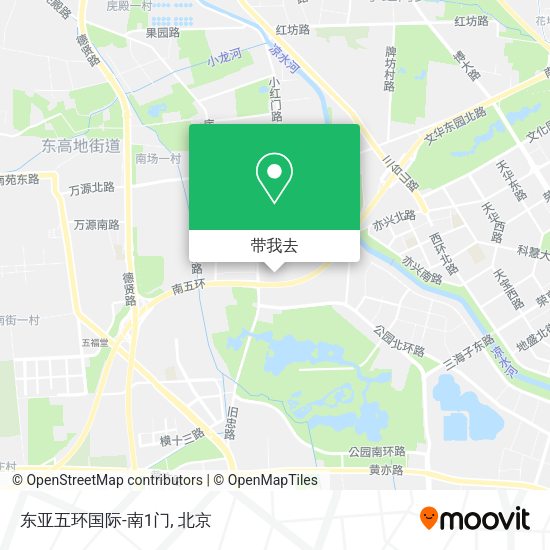 东亚五环国际-南1门地图