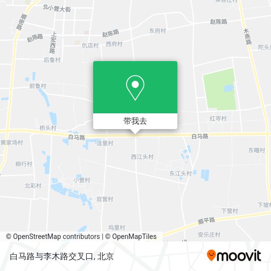 白马路与李木路交叉口地图