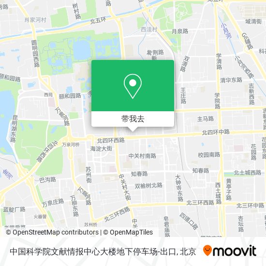 中国科学院文献情报中心大楼地下停车场-出口地图