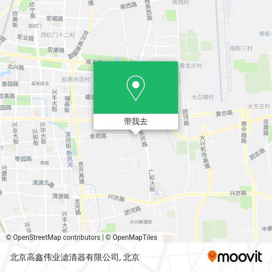 北京高鑫伟业滤清器有限公司地图