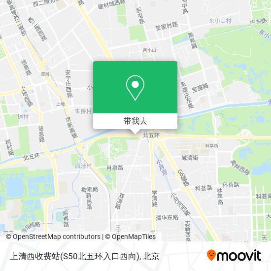 上清西收费站(S50北五环入口西向)地图