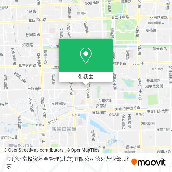壹彤财富投资基金管理(北京)有限公司德外营业部地图
