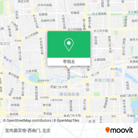 宜尚圆宾馆-西南门地图
