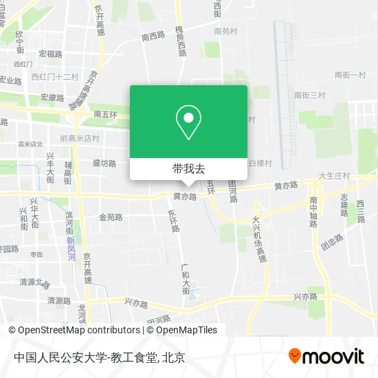 中国人民公安大学-教工食堂地图