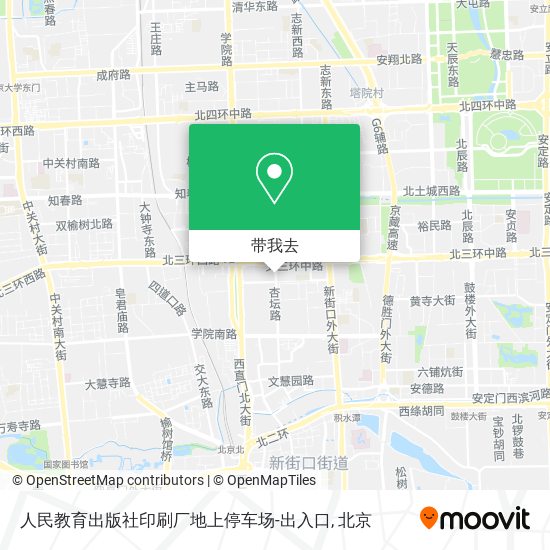 人民教育出版社印刷厂地上停车场-出入口地图