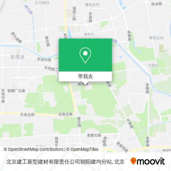 北京建工新型建材有限责任公司朝阳建均分站地图