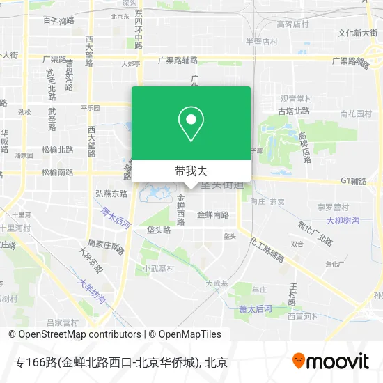 专166路(金蝉北路西口-北京华侨城)地图