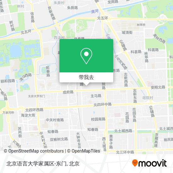 北京语言大学家属区-东门地图