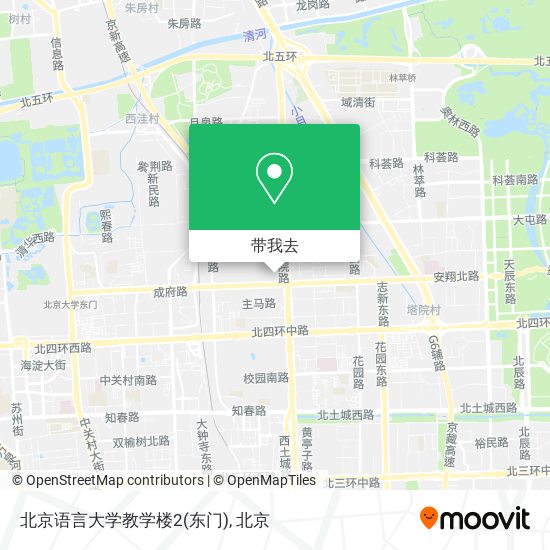 北京语言大学教学楼2(东门)地图